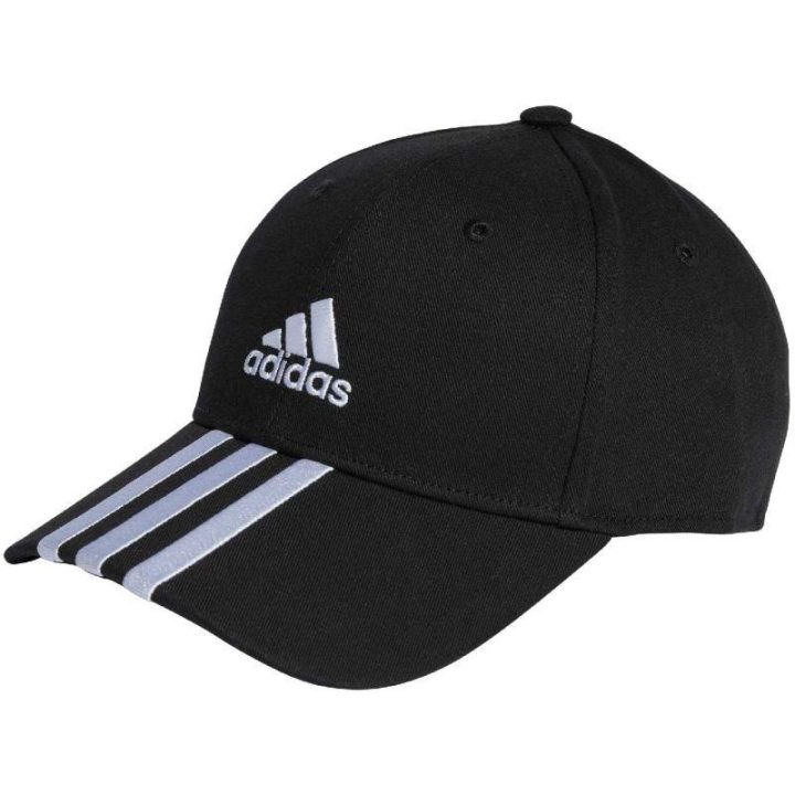 Medvilninė kepurė su snapeliu adidas Baseball 3-Stripes, juoda