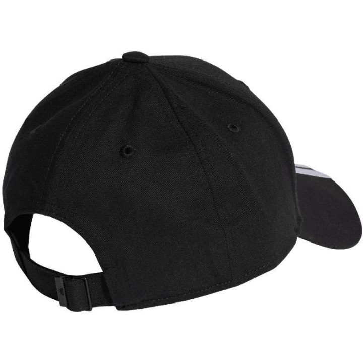 Medvilninė kepurė su snapeliu adidas Baseball 3-Stripes, juoda