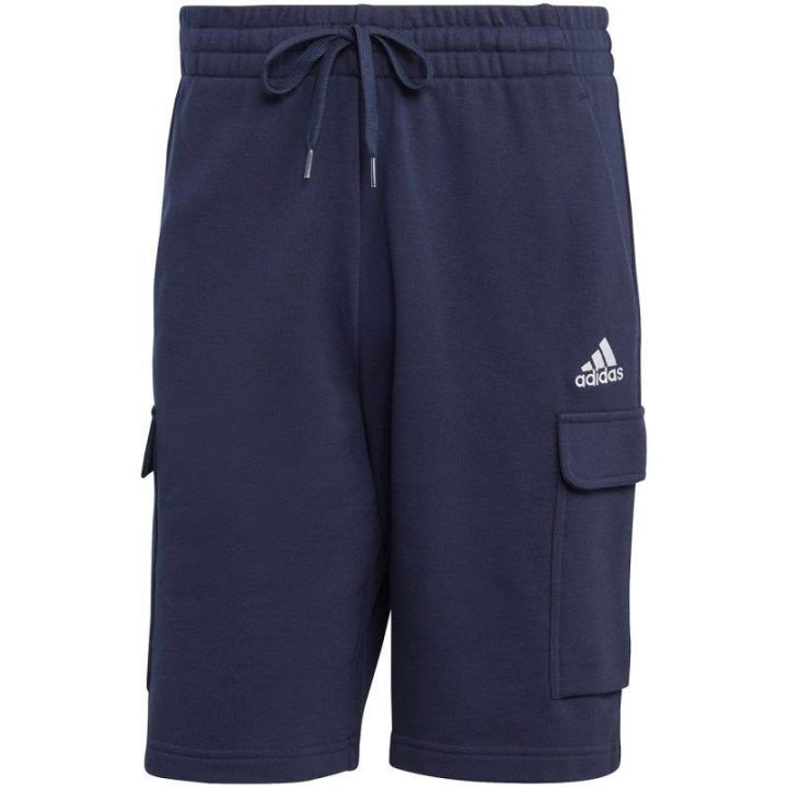 Vyriški medvilniniai kargo šortai adidas Essentials, tamsiai mėlyni