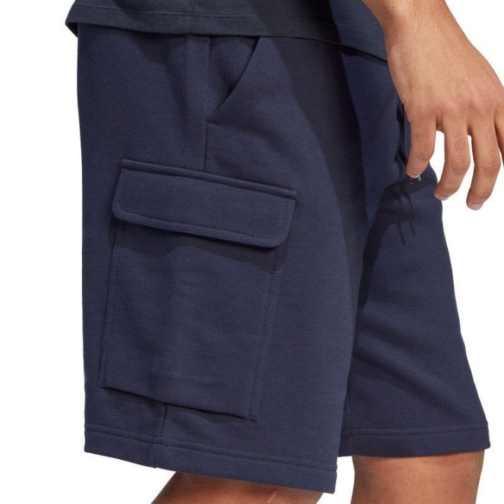 Vyriški medvilniniai kargo šortai adidas Essentials, tamsiai mėlyni