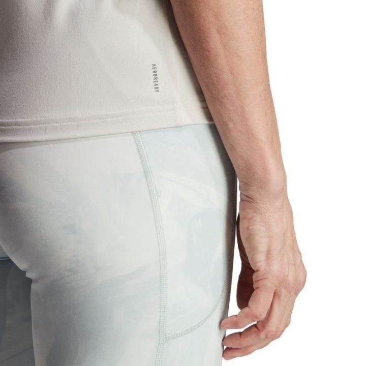 Moteriški treniruočių marškinėliai adidas Aeroready, ekru
