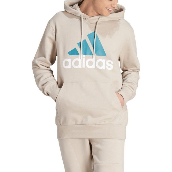 Vyriškas medvilninis džemperis su gobtuvu adidas Essentials, smėlio