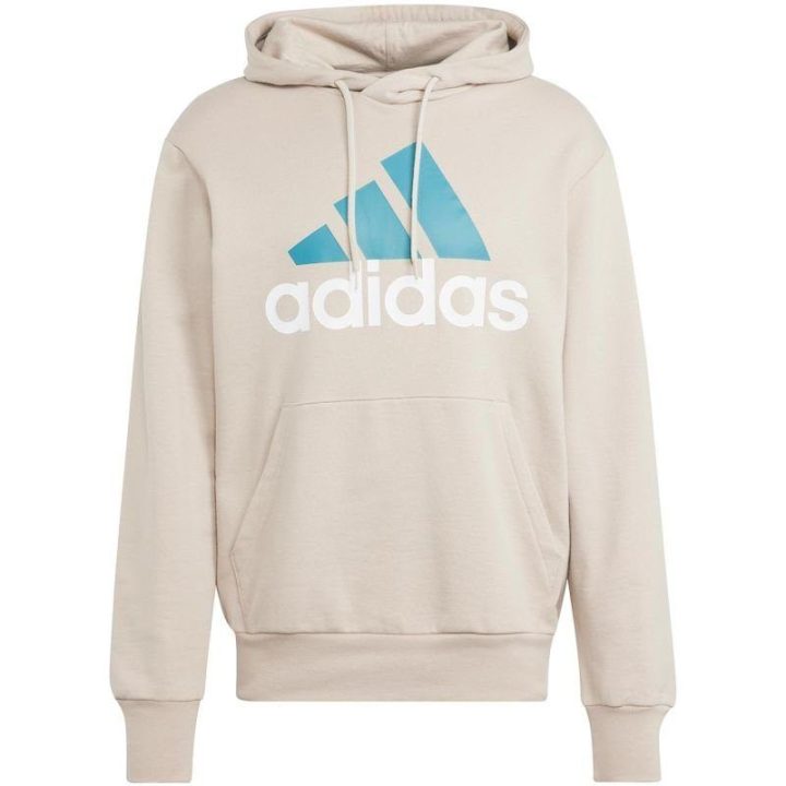 Vyriškas medvilninis džemperis su gobtuvu adidas Essentials, smėlio