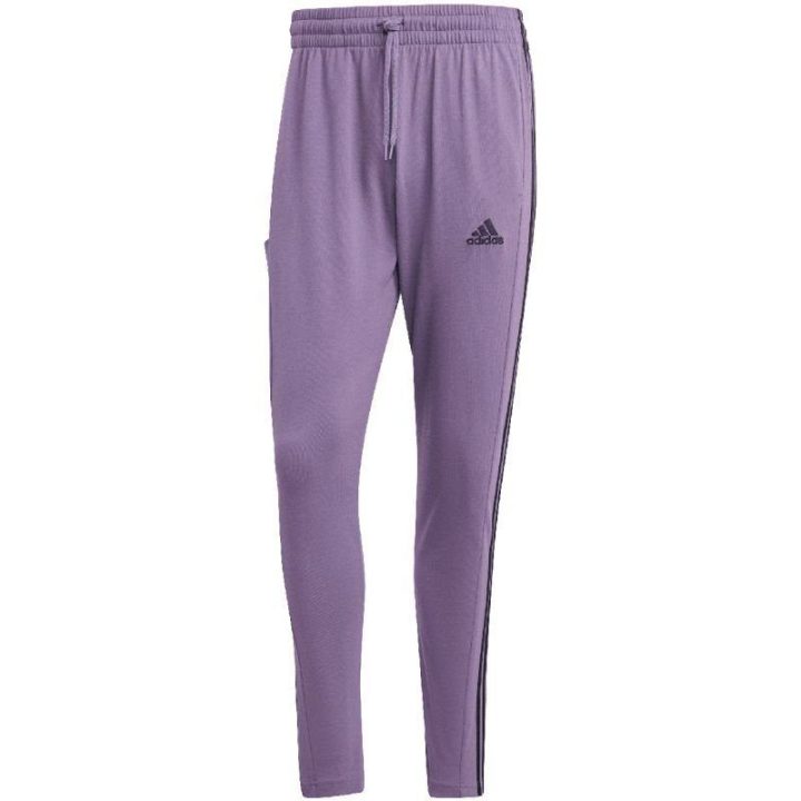 Vyriškos medvilninės sportinės kelnės adidas Essentials, violetinės
