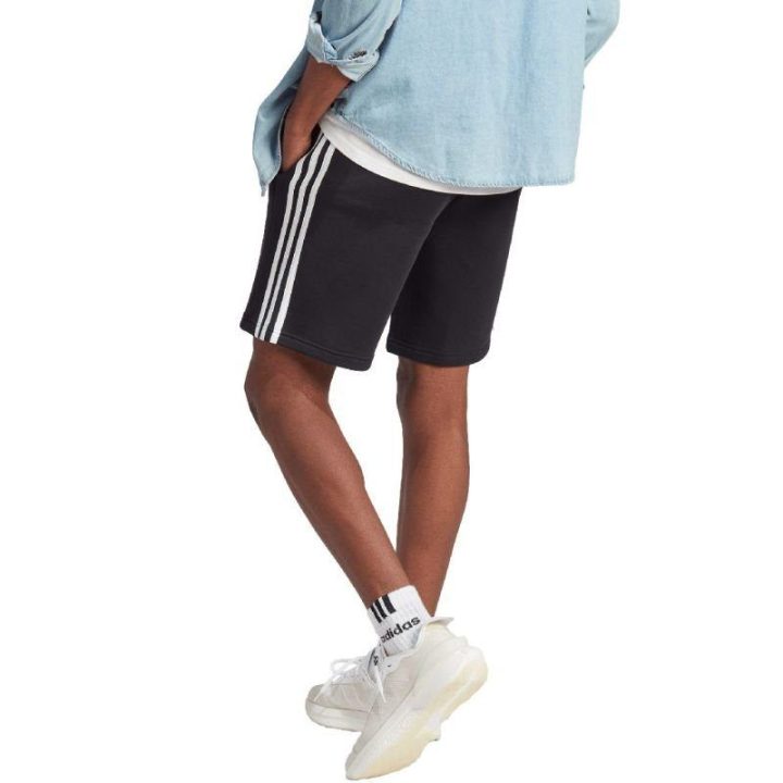 Vyriški medvilniniai šortai adidas Essentials Fleece 3-Stripes, juodi