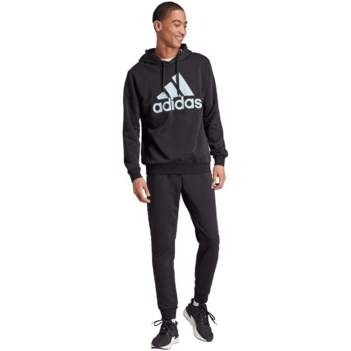 Vyriškas medvilninis sportinis kostiumas adidas Big Logo, juodas