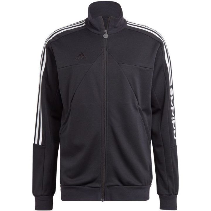 Vyriškas džemperis su užtrauktuku adidas Tiro Wordmark, juodas