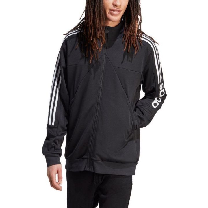 Vyriškas džemperis su užtrauktuku adidas Tiro Wordmark, juodas