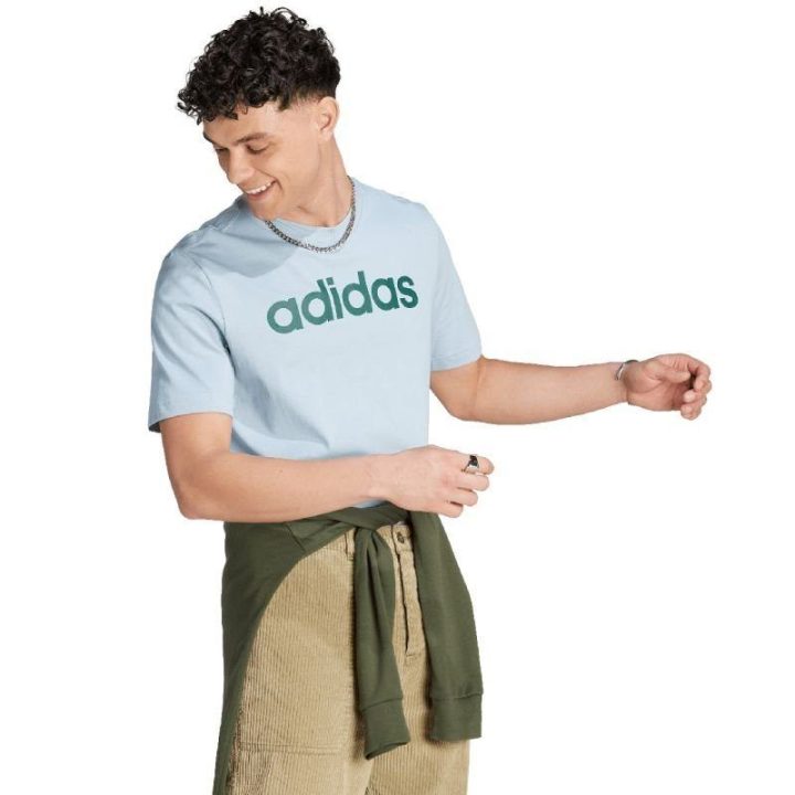 Vyriški medvilniniai marškinėliai adidas Essentials, mėlyni