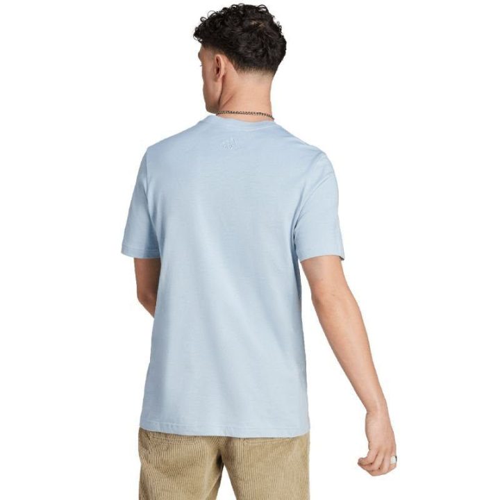 Vyriški medvilniniai marškinėliai adidas Essentials, mėlyni