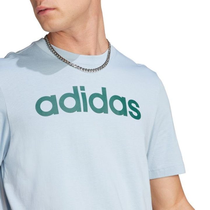 Vyriški medvilniniai marškinėliai adidas Essentials, mėlyni