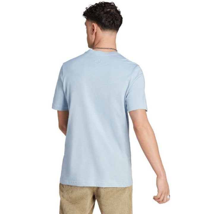 Vyriški medvilniniai marškinėliai adidas Essentials, mėlyni