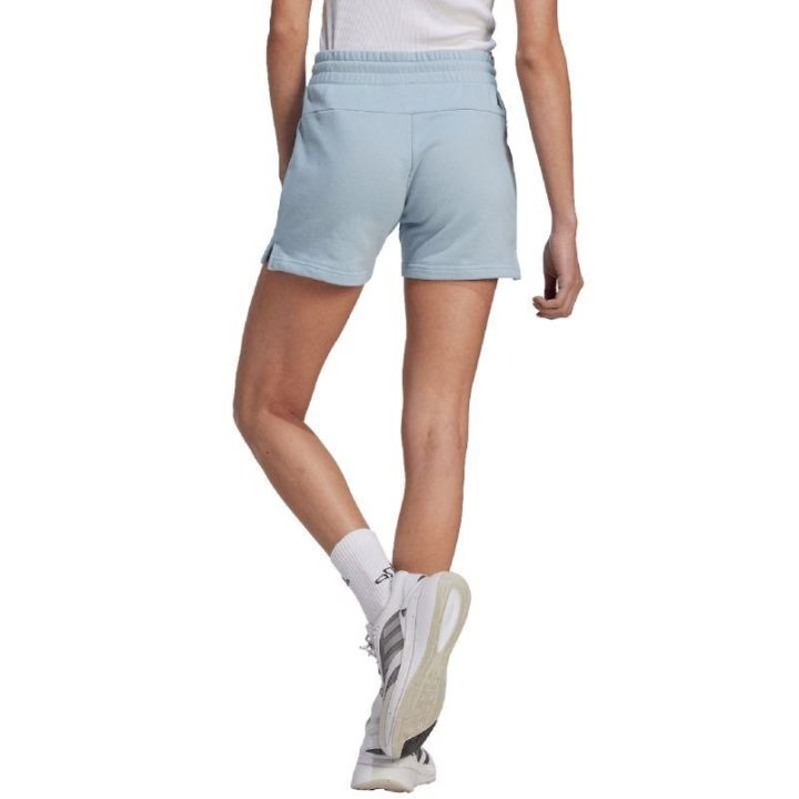 Moteriški medvilniniai šortai adidas Essentials Linear, mėlyni
