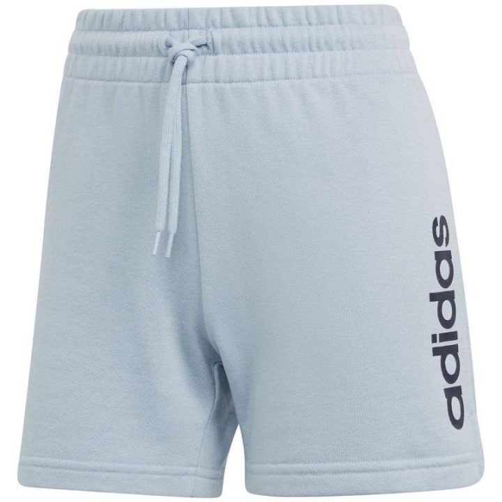 Moteriški medvilniniai šortai adidas Essentials Linear, mėlyni