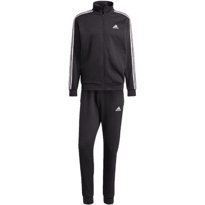 Vyriškas sportinis kostiumas adidas Basic 3-Stripes Fleece, juodas
