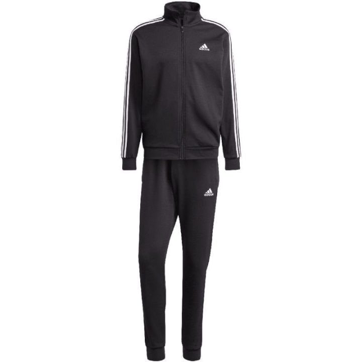 Vyriškas sportinis kostiumas adidas Basic 3-Stripes Fleece, juodas