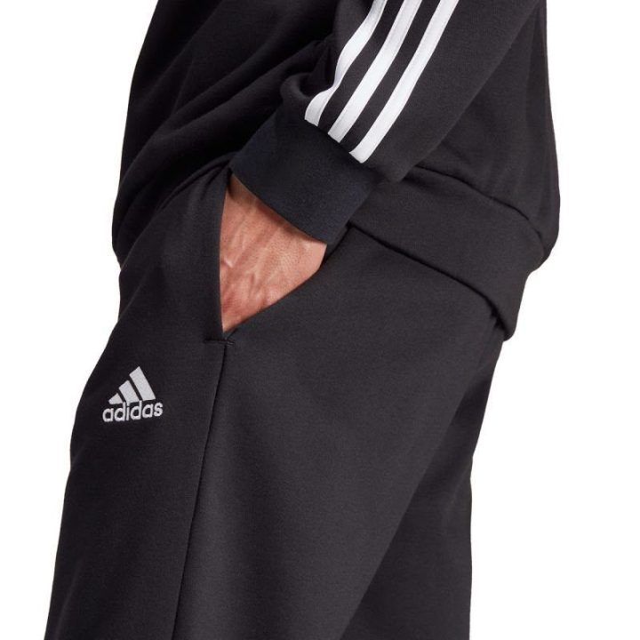 Vyriškas sportinis kostiumas adidas Basic 3-Stripes Fleece, juodas