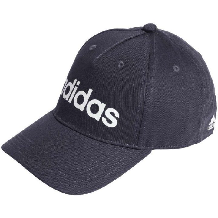Medvilninė kepurė su snapeliu adidas Daily Cap, tamsiai mėlyna