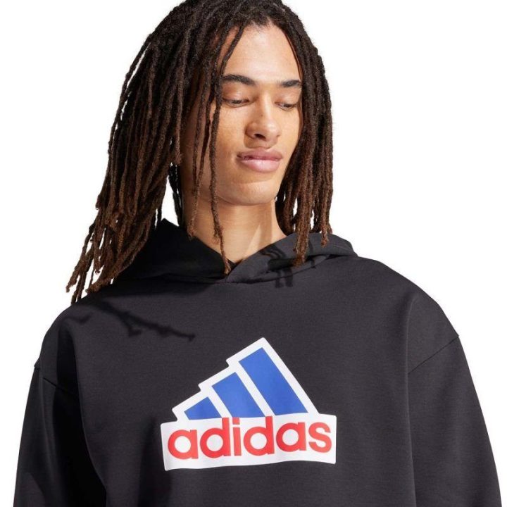 Vyriškas džemperis su gobtuvu adidas FI BOS HD OLY, juodas