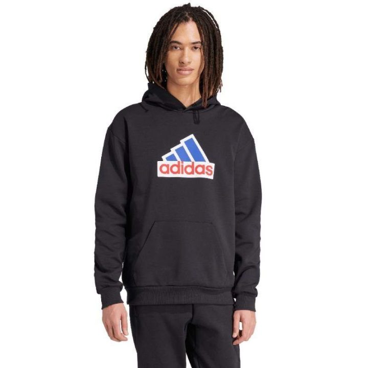 Vyriškas džemperis su gobtuvu adidas FI BOS HD OLY, juodas