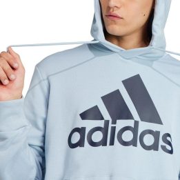 Vyriškas medvilninis džemperis su gobtuvu adidas Essentials, žydras