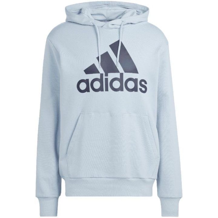 Vyriškas medvilninis džemperis su gobtuvu adidas Essentials, žydras