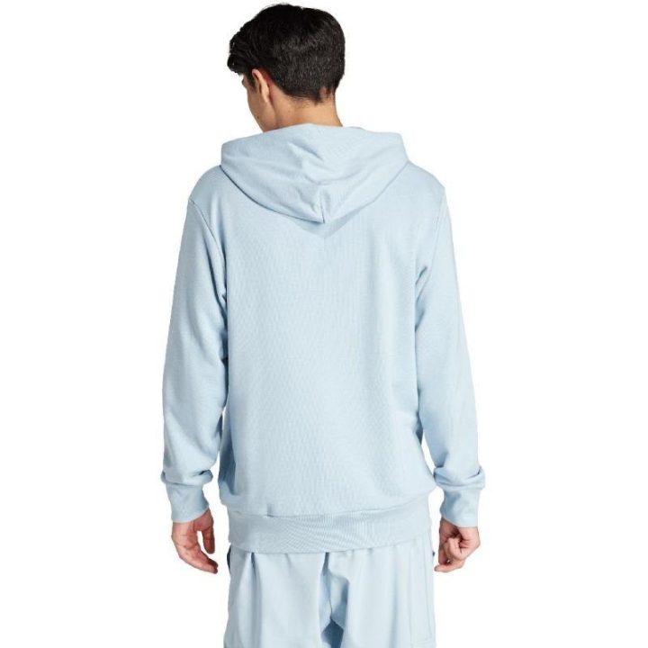 Vyriškas medvilninis džemperis su gobtuvu adidas Essentials, žydras