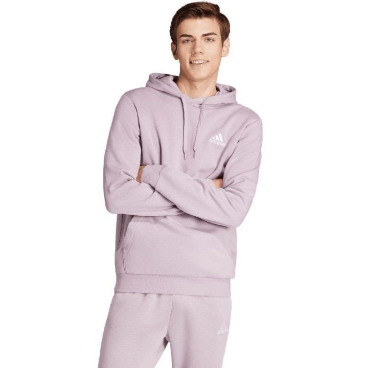 Vyriškas džemperis su gobtuvu adidas Essentials Fleece, violetinis