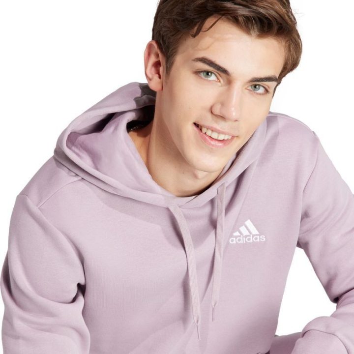Vyriškas džemperis su gobtuvu adidas Essentials Fleece, violetinis