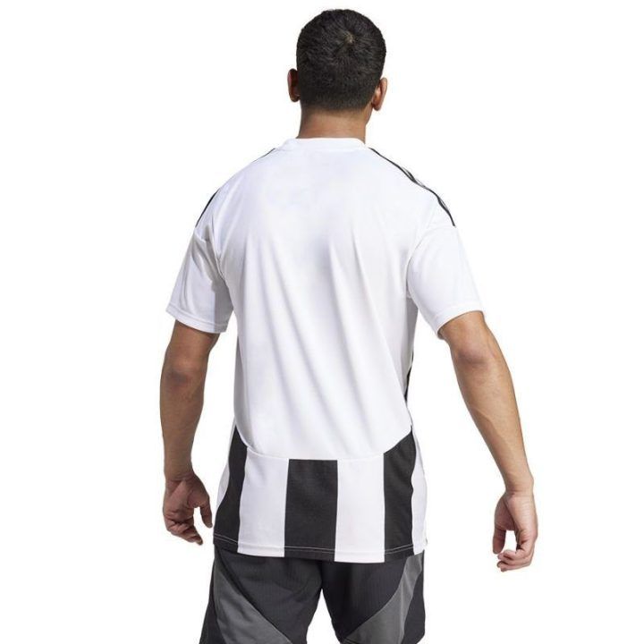Vyriški rungtynių marškinėliai adidas Striped 24 JSY, juodi ir balti