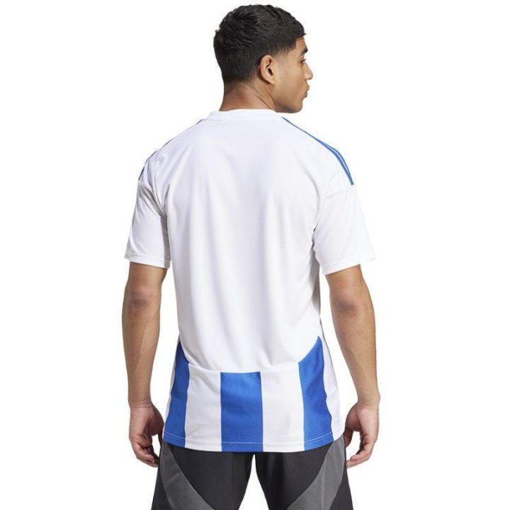 Vyriški rungtynių marškinėliai adidas Striped 24, balti ir mėlyni