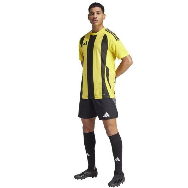 Vyriški rungtynių marškinėliai adidas Striped 24, geltoni ir juodi