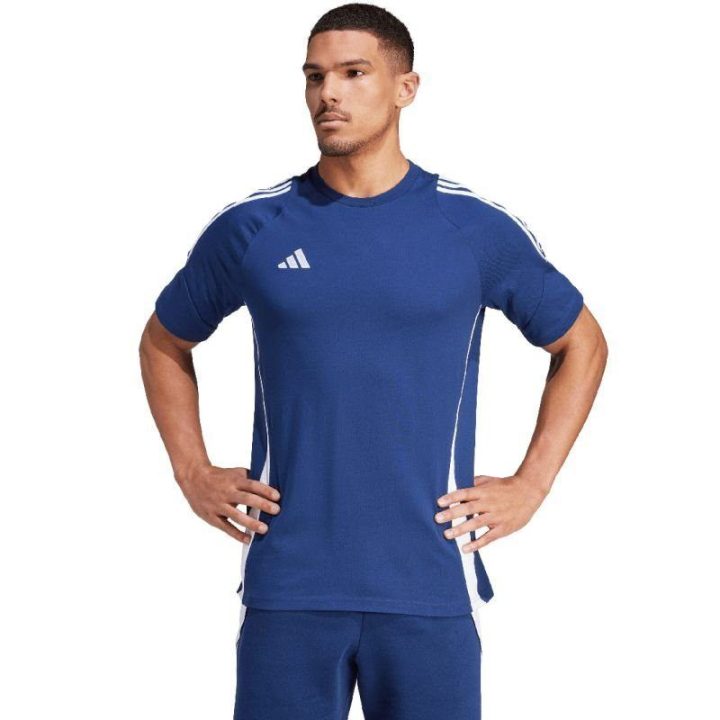 Vyriški medvilniniai marškinėliai adidas Tiro 24, mėlyni
