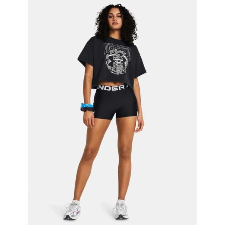 Moteriškos trumpos treniruočių tamprės Under Armour, juodos