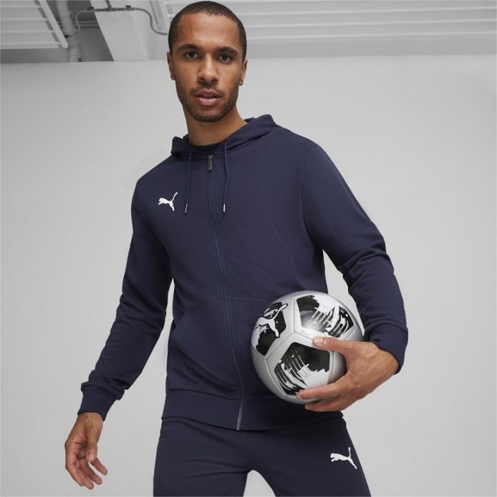 Vyriškas džemperis su gobtuvu Puma Team Goal Casuals, tamsiai mėlynas