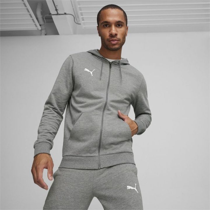 Vyriškas džemperis su gobtuvu Puma Team Goal Casuals, pilkas