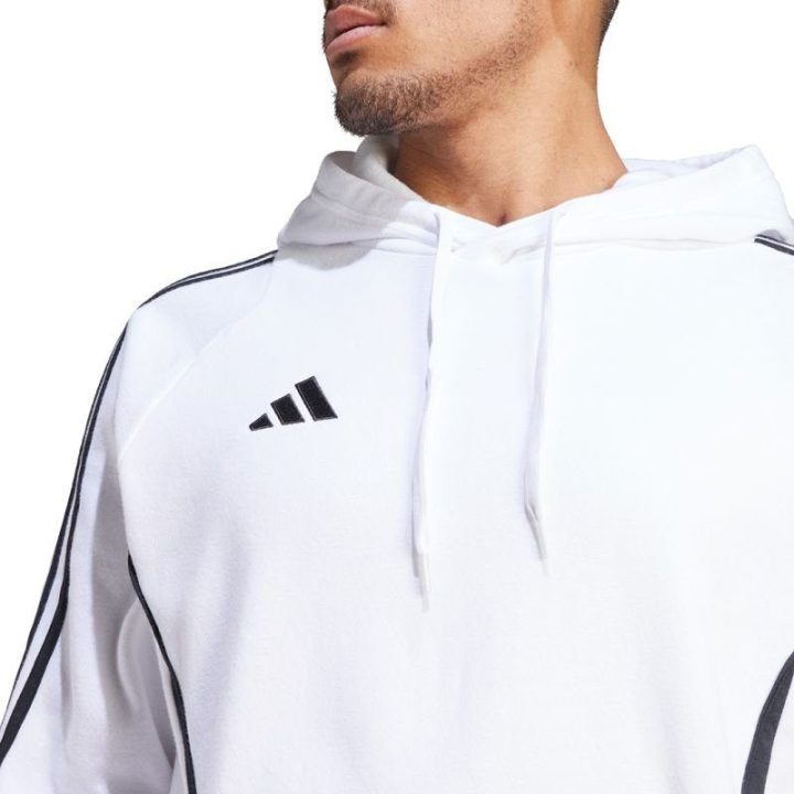 Vyriškas medvilninis džemperis su gobtuvu adidas Tiro 24, baltas