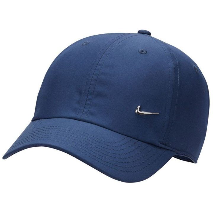 Uniseks kepurė su pusapvaliu snapeliu Nike DF Club, mėlyna
