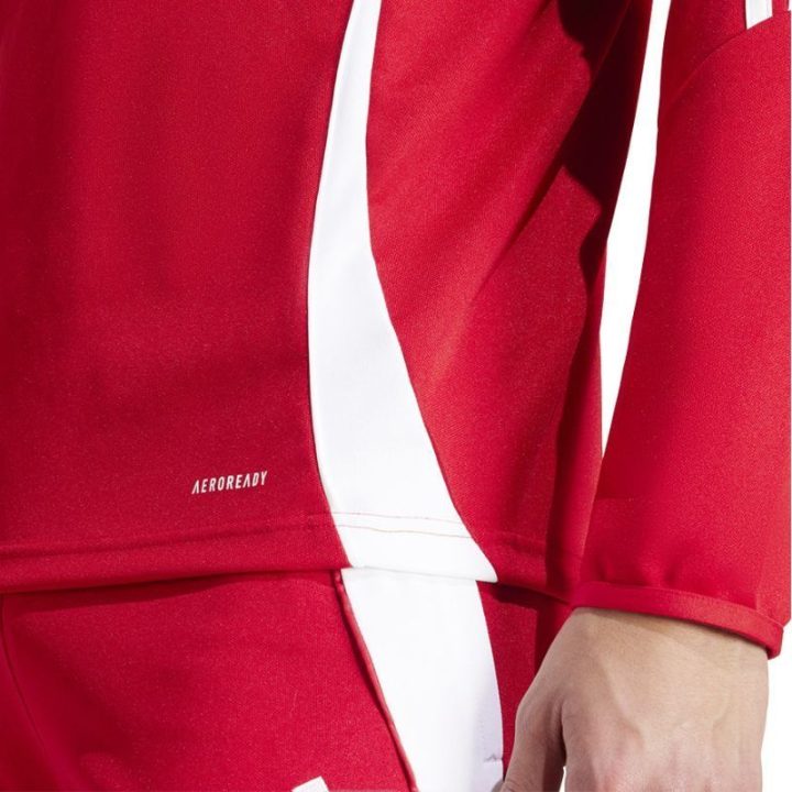 Vyriškas džemperis su trumpu užtrauktuku adidas Tiro 24, raudonas