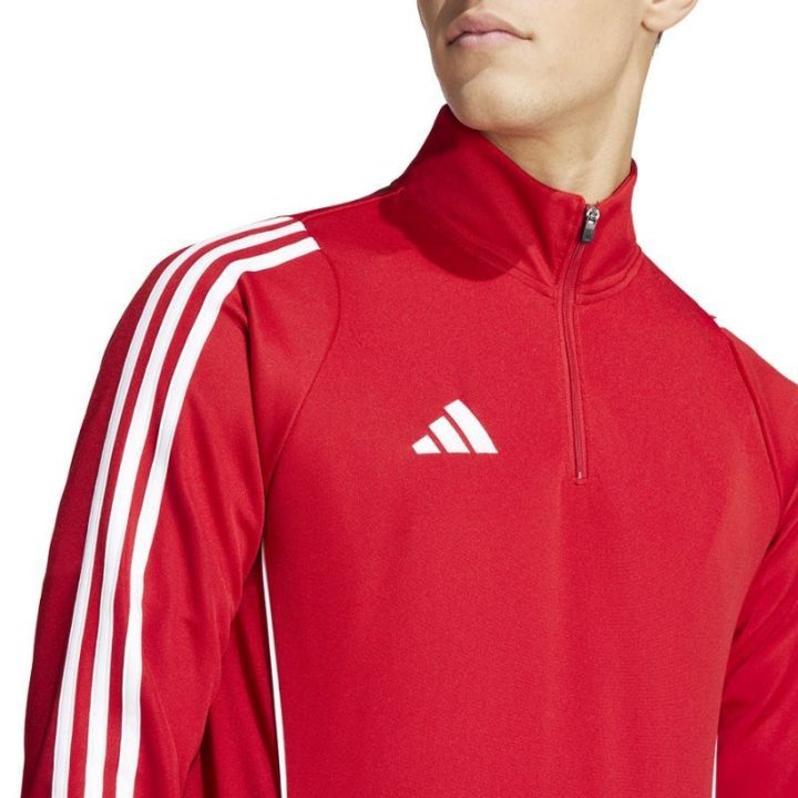 Vyriškas džemperis su trumpu užtrauktuku adidas Tiro 24, raudonas