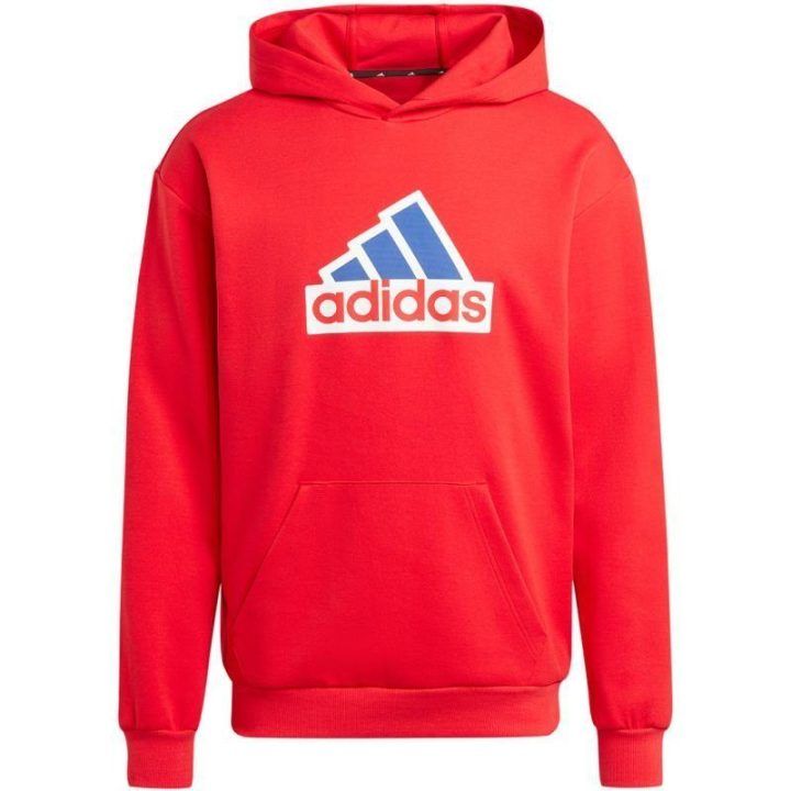 Vyriškas džemperis su gobtuvu adidas FI Bos Hd Oly, raudonas