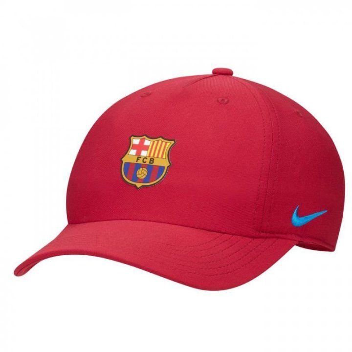 Kepurė su pusapvaliu snapeliu Nike FC Barcelona Club, raudona