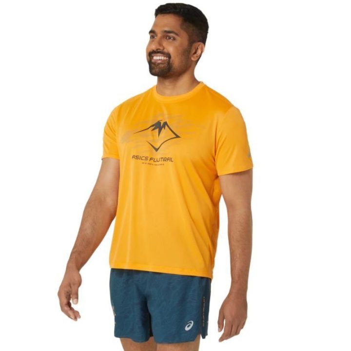 Vyriški marškinėliai ASICS Fujitrail Logo, oranžiniai