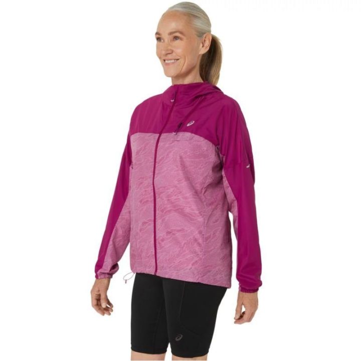 Moteriška bėgimo striukė Asics Fujitrail Packable, violetinė
