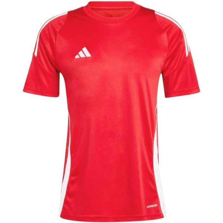 Vyriški prigludusio kirpimo futbolo marškinėliai adidas Tiro 24, raudoni