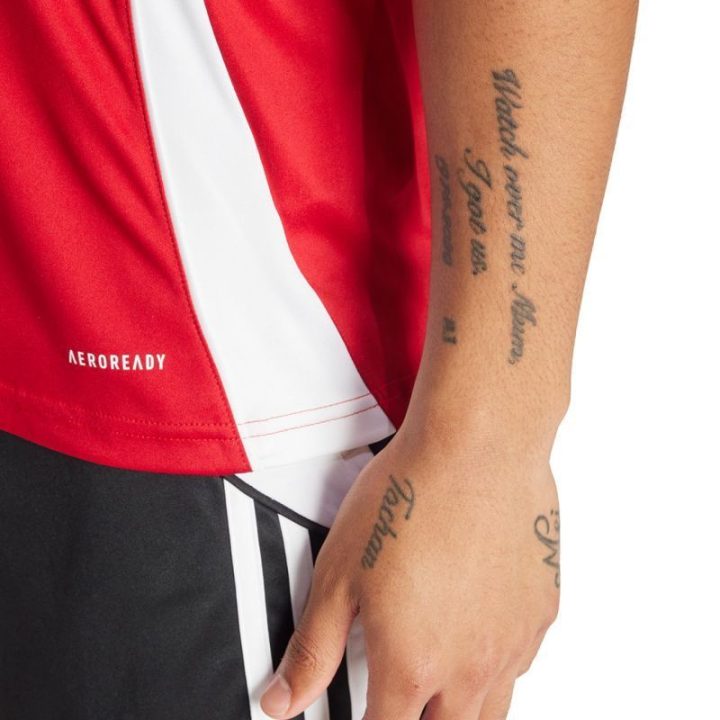 Vyriški prigludusio kirpimo futbolo marškinėliai adidas Tiro 24, raudoni