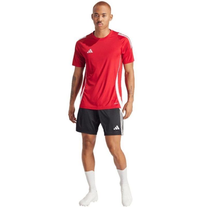 Vyriški prigludusio kirpimo futbolo marškinėliai adidas Tiro 24, raudoni