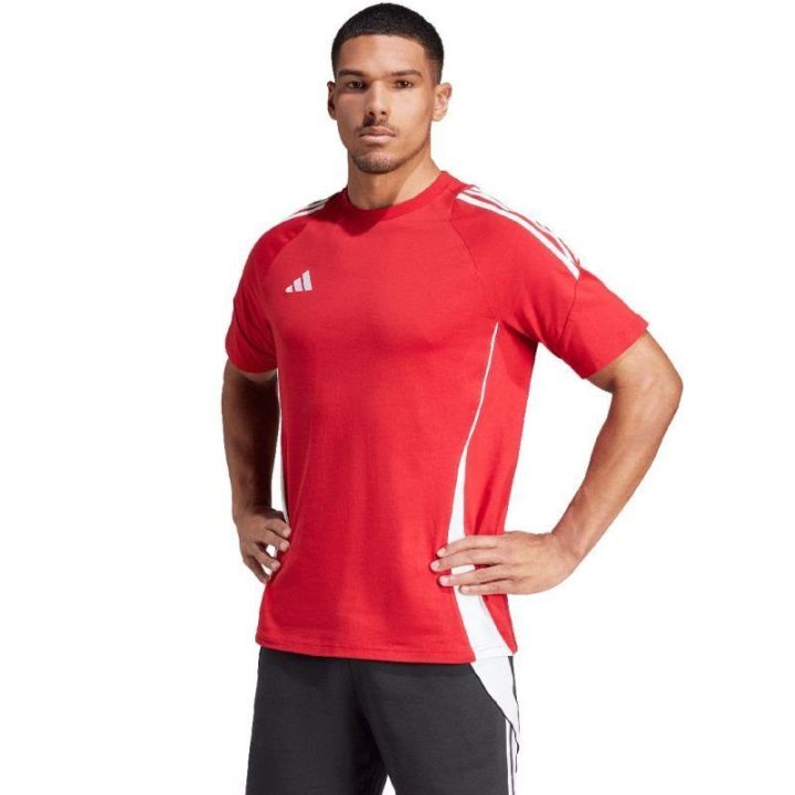 Vyriški medvilniniai marškinėliai adidas Tiro 24 Sweat, raudoni