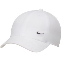 Uniseks kepurė su pusapvaliu snapeliu Nike DF Club, balta