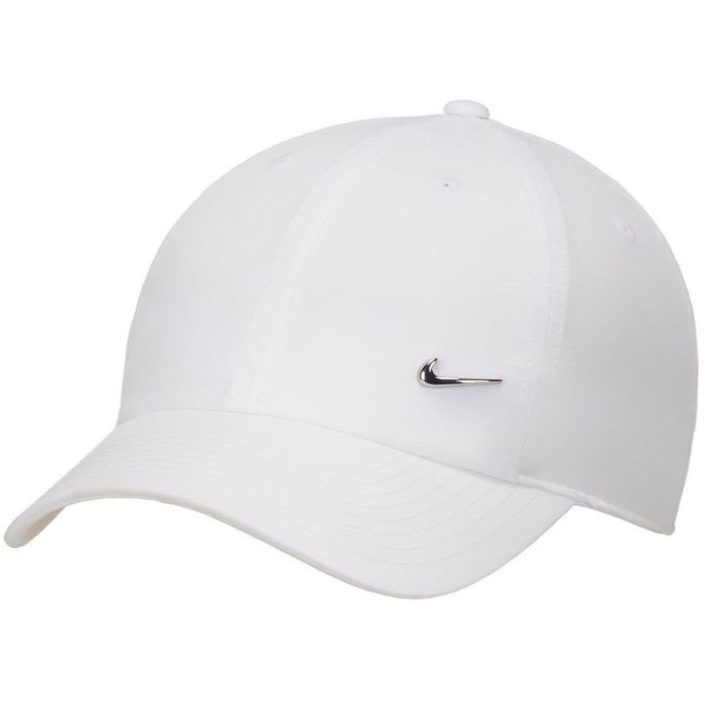Uniseks kepurė su pusapvaliu snapeliu Nike DF Club, balta